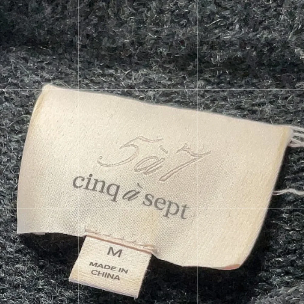 Cinq A Sept Mona Pullover Grey Wool Sweater - Picture 7 of 8